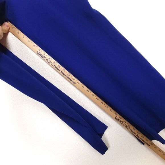 MARCIANO Guess Kaidy Draped Collar Pleated Wide Leg Crepe Jumpsuit Career 0 Blue - Picture 4 of 11